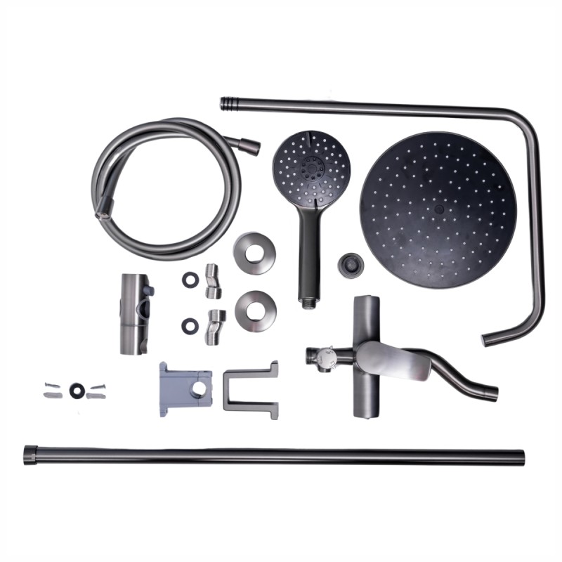 Coloana de dus, cu para fixa si para mobila, Naimeed D6136, 3 functii, otel inoxidabil, Argintiu Coloana de dus, cu para fixa si para mobila, Naimeed D6136, 3 functii, otel inoxidabil, Argintiu