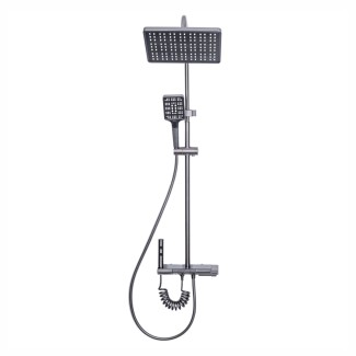 Coloana de dus, cu para fixa si para mobila, Naimeed D6138, 4 functii, otel inoxidabil, Argintiu Coloana de dus, cu para fixa si para mobila, Naimeed D6138, 4 functii, otel inoxidabil, Argintiu