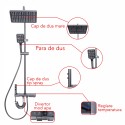Coloana de dus, cu para fixa si para mobila, Naimeed D6138, 4 functii, otel inoxidabil, Argintiu Coloana de dus, cu para fixa si para mobila, Naimeed D6138, 4 functii, otel inoxidabil, Argintiu