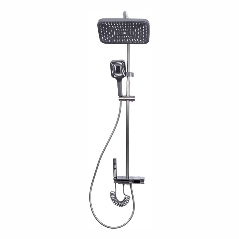 Coloana de dus, cu para fixa si para mobila, Naimeed D6158, 4 functii, otel inoxidabil, Argintiu Coloana de dus, cu para fixa si para mobila, Naimeed D6158, 4 functii, otel inoxidabil, Argintiu
