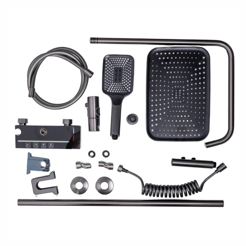 Coloana de dus, cu para fixa si para mobila, Naimeed D6158, 4 functii, otel inoxidabil, Argintiu Coloana de dus, cu para fixa si para mobila, Naimeed D6158, 4 functii, otel inoxidabil, Argintiu