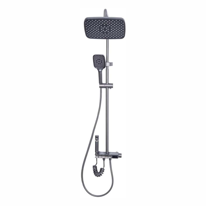 Coloana de dus, cu para fixa si para mobila, Naimeed D6159, 4 functii, otel inoxidabil, Argintiu Coloana de dus, cu para fixa si para mobila, Naimeed D6159, 4 functii, otel inoxidabil, Argintiu
