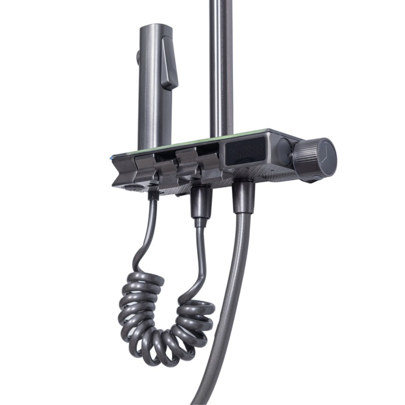 Coloana de dus, cu para fixa si para mobila, Naimeed D6159, 4 functii, otel inoxidabil, Argintiu Coloana de dus, cu para fixa si para mobila, Naimeed D6159, 4 functii, otel inoxidabil, Argintiu