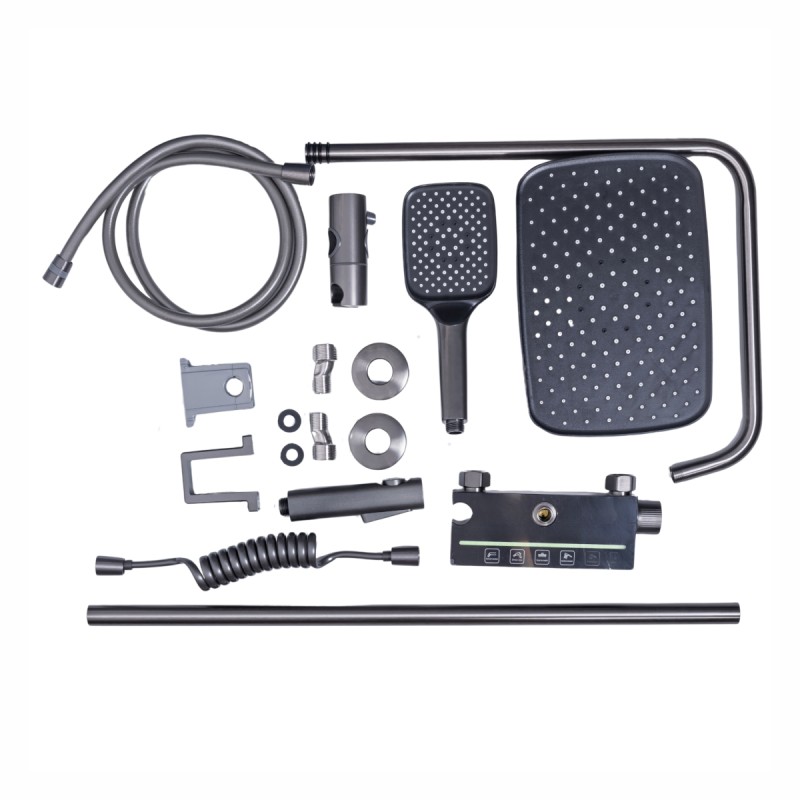 Coloana de dus, cu para fixa si para mobila, Naimeed D6159, 4 functii, otel inoxidabil, Argintiu Coloana de dus, cu para fixa si para mobila, Naimeed D6159, 4 functii, otel inoxidabil, Argintiu