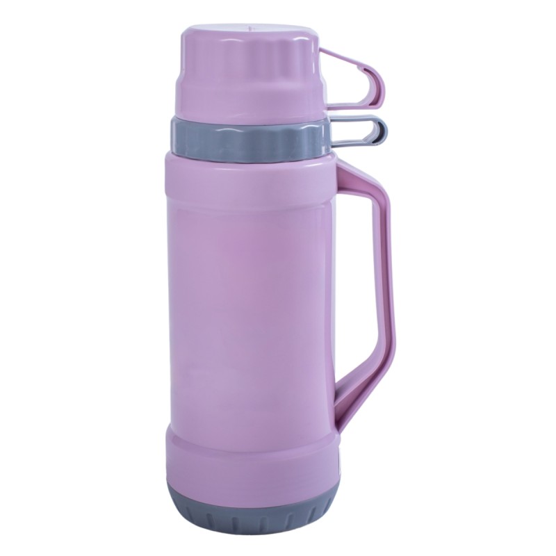 Termos, Naimeed D6417, pentru bauturi reci sau calde, Sticla si ABS, 1.8L, Mov, 160x345x130mm