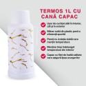 Termos, Naimeed D6416, pentru bauturi reci sau calde, Sticla si ABS, 1.8L, Alb, 160x320x135mm Termos, Naimeed D6416, pentru bauturi reci sau calde, Sticla si ABS, 1.8L, Alb, 160x320x135mm