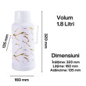 Termos, Naimeed D6416, pentru bauturi reci sau calde, Sticla si ABS, 1.8L, Alb, 160x320x135mm Termos, Naimeed D6416, pentru bauturi reci sau calde, Sticla si ABS, 1.8L, Alb, 160x320x135mm