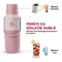 Termos, Naimeed D6421, pentru bauturi reci sau calde, Sticla si ABS, 2L, Roz, 114x400x200mm