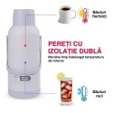 Termos, Naimeed D6423, pentru bauturi reci sau calde, Sticla si ABS, 3L, Gri, 165x480x162mm