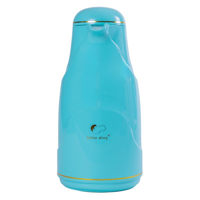 Termos, Naimeed D6430, pentru bauturi reci sau calde, Sticla si ABS, 1.4L, Albastru, 145x320x190mm