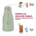 Termos, Naimeed D6430, pentru bauturi reci sau calde, Sticla si ABS, 1.4L, Verde, 145x320x190mm