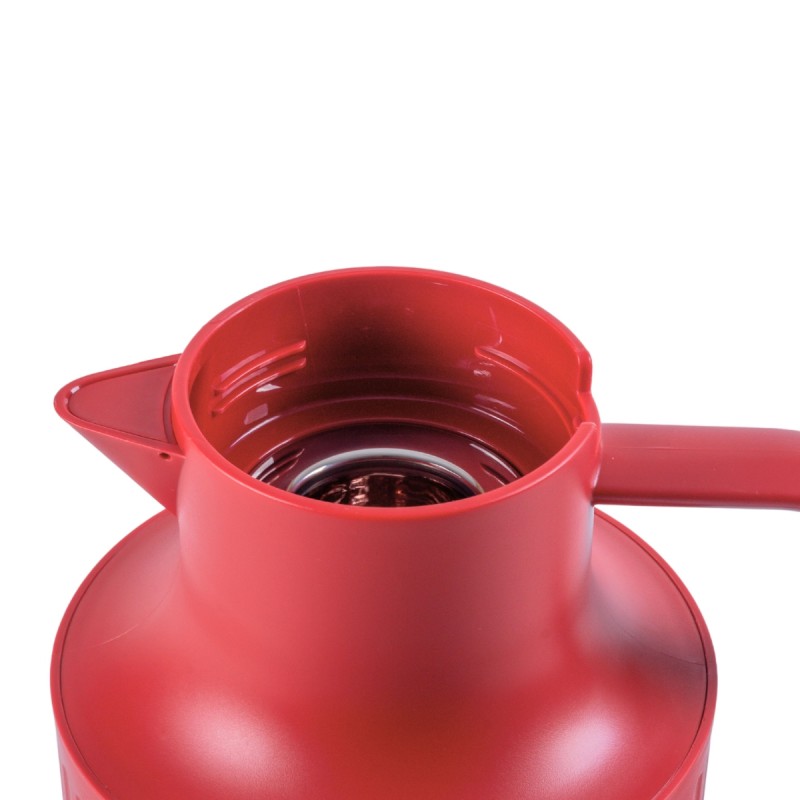 Termos, Naimeed D6436, pentru bauturi reci sau calde, Sticla si ABS, 2L, Rosu, 160x300x210mm