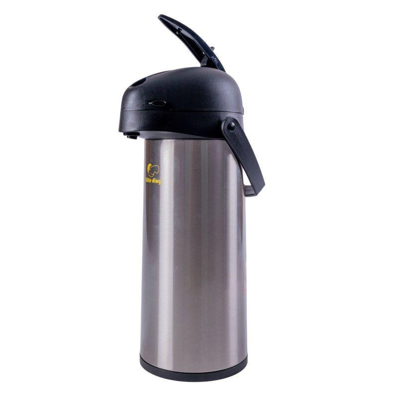 Termos, Naimeed D6441, pentru bauturi reci sau calde, Sticla, Inox, ABS, 1.7L, Gri, 140x360x180mm