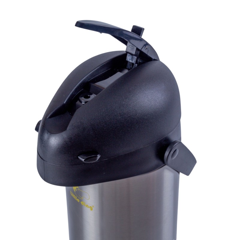 Termos, Naimeed D6441, pentru bauturi reci sau calde, Sticla, Inox, ABS, 1.7L, Gri, 140x360x180mm