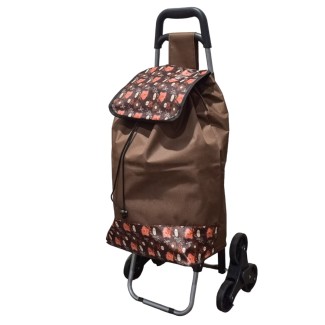 Carucior de piata pliabil, Naimeed D4943, 6 roti, 37 L, Maro Carucior de piata pliabil, Naimeed D4943, 6 roti, 37 L, Maro