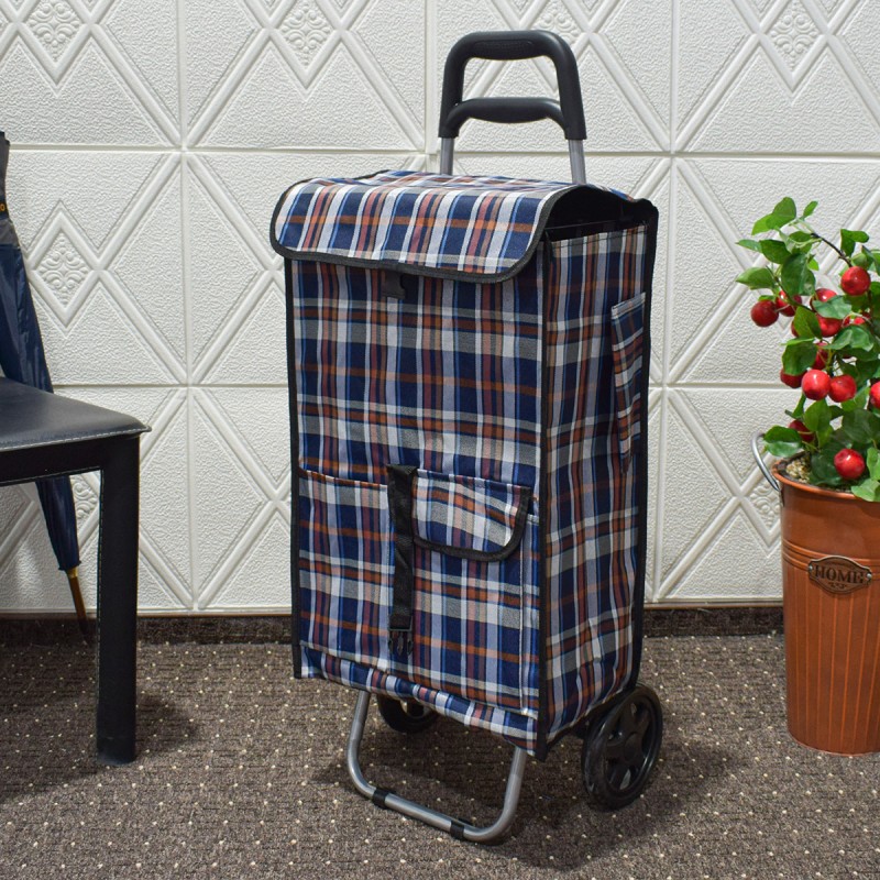 Carucior de piata pliabil, Naimeed D4945, 2 roti, 43 L, Albastru/Alb Carucior de piata pliabil, Naimeed D4945, 2 roti, 43 L, Albastru/Alb