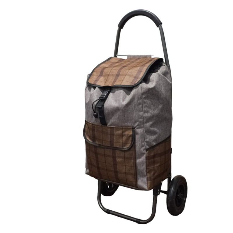 Carucior de piata pliabil, Naimeed D4947, 2 roti, 49 L, Maro Carucior de piata pliabil, Naimeed D4947, 2 roti, 49 L, Maro