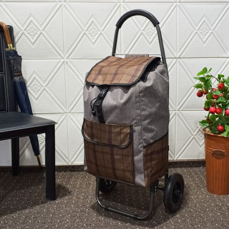 Carucior de piata pliabil, Naimeed D4947, 2 roti, 49 L, Maro Carucior de piata pliabil, Naimeed D4947, 2 roti, 49 L, Maro