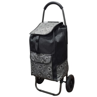 Carucior de piata pliabil, Naimeed D4947, 2 roti, 49 L, Negru/Alb Carucior de piata pliabil, Naimeed D4947, 2 roti, 49 L, Negru/Alb