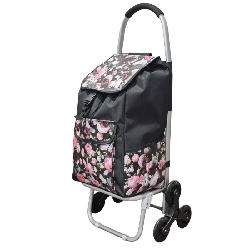 Carucior de piata pliabil, cadru din aluminiu, roti din silicon, Naimeed D4948, 6 roti, 49 L, Negru/Rosu Carucior de piata pliabil, cadru din aluminiu, roti din silicon, Naimeed D4948, 6 roti, 49 L, Negru/Rosu