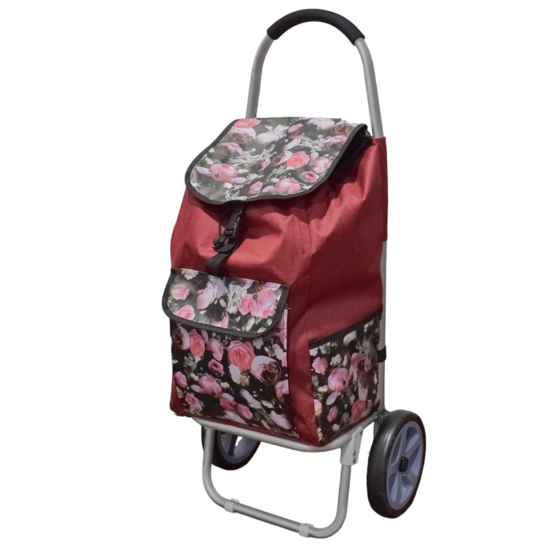 Carucior de piata pliabil, cadru din aluminiu, Naimeed D4949, 2 roti, 49 L, Rosu Carucior de piata pliabil, cadru din aluminiu, Naimeed D4949, 2 roti, 49 L, Rosu