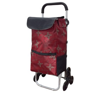 Carucior de piata pliabil, cadru din aluminiu, roti din silicon, Naimeed D4950, 6 roti, 49 L, Rosu Carucior de piata pliabil, cadru din aluminiu, roti din silicon, Naimeed D4950, 6 roti, 49 L, Rosu