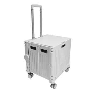 Carucior pliabil, Naimeed D5676, sistem blocare, maner extensibil, capac retractabil, 30 L, 30kg, 39x35x48cm, Alb Carucior pliabil, Naimeed D5676, sistem blocare, maner extensibil, capac retractabil, 30 L, 30kg, 39x35x48cm, Alb