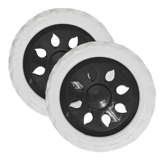 Set 2 roti carucior de piata, Naimeed D622, Alb/Negru Set 2 roti carucior de piata, Naimeed D622, Alb/Negru