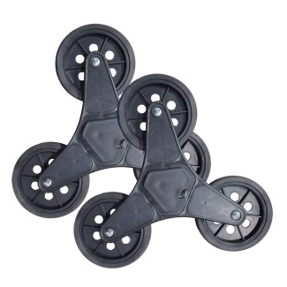 Set 2 ansambluri roti pentru carucior de piata, Naimeed Weel3, Negru Set 2 ansambluri roti pentru carucior de piata, Naimeed Weel3, Negru