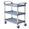 Carucior servire, 3 rafturi, Naimeed D5656, roti 360, sistem de blocare, manere ergonomice, 84x49x104cm, 75kg, Albastru