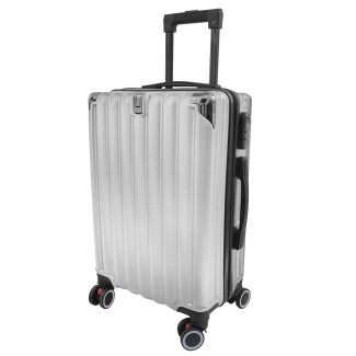 Troler voiaj, Naimeed D5389L, 4 roti duble 360 grade, ABS, inchidere cifru, Argintiu, 50x31x79cm Troler voiaj, Naimeed D5389L, 4 roti duble 360 grade, ABS, inchidere cifru, Argintiu, 50x31x79cm