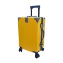 Troler, cabina avion, Naimeed D5393S, Premium Voyage 4 roti duble 360 grade, ABS, inchidere cifru, Galben, 34x23x55cm Troler, cabina avion, Naimeed D5393S, Premium Voyage 4 roti duble 360 grade, ABS, inchidere cifru, Galben, 34x23x55cm