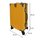 Troler, cabina avion, Naimeed D5393S, Premium Voyage 4 roti duble 360 grade, ABS, inchidere cifru, Galben, 34x23x55cm Troler, cabina avion, Naimeed D5393S, Premium Voyage 4 roti duble 360 grade, ABS, inchidere cifru, Galben, 34x23x55cm
