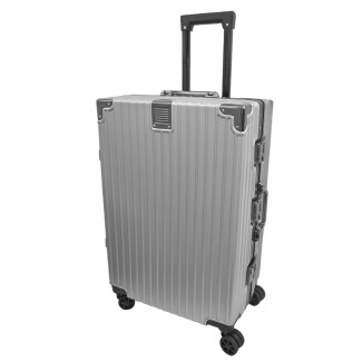 Troler, bagaj de cala, Naimeed D5400L, Premium Voyage, 4 roti duble 360 grade, ABS, inchidere cifru, Argintiu, 50x33x77cm Troler, bagaj de cala, Naimeed D5400L, Premium Voyage, 4 roti duble 360 grade, ABS, inchidere cifru, Argintiu, 50x33x77cm