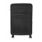 Troler voiaj, Naimeed D5595S, 4 roti duble 360 grade, material textil, inchidere cifru, Negru, 37x22x59cm