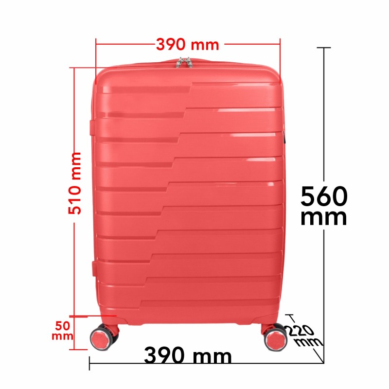 Troler voiaj Mediu M, StowAway, Naimeed D5964, 4 roti duble 360 grade detasabile , PP, inchidere cifru, Rosu, 39x22x51cm Troler voiaj Mediu M, StowAway, Naimeed D5964, 4 roti duble 360 grade detasabile , PP, inchidere cifru, Rosu, 39x22x51cm
