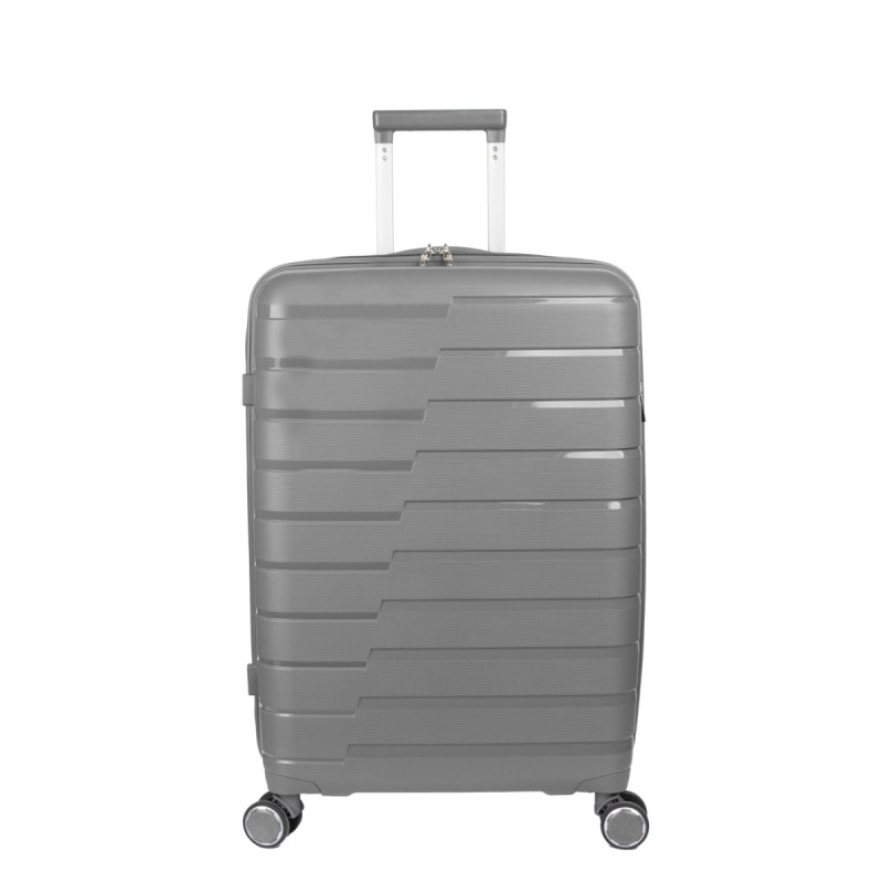 Troler voiaj Mediu M, StowAway, Naimeed D5965, 4 roti duble 360 grade detasabile , PP, inchidere cifru, Gri, 39x22x51cm Troler voiaj Mediu M, StowAway, Naimeed D5965, 4 roti duble 360 grade detasabile , PP, inchidere cifru, Gri, 39x22x51cm