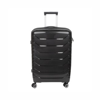 Troler voiaj Mic S, StowAway, Naimeed D5966, 4 roti duble 360 grade detasabile , PP, inchidere cifru, Negru, 37x20x48cm