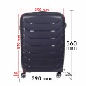 Troler voiaj Mediu M, StowAway, Naimeed D5968, 4 roti duble 360 grade detasabile , PP, inchidere cifru, Mov Inchis, 39x22x51cm Troler voiaj Mediu M, StowAway, Naimeed D5968, 4 roti duble 360 grade detasabile , PP, inchidere cifru, Mov Inchis, 39x22x51cm
