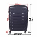 Troler voiaj Mare XL, StowAway, Naimeed D5968, 4 roti duble 360 grade detasabile , PP, inchidere cifru, Mov Inchis, 51x29.5x70cm Troler voiaj Mare XL, StowAway, Naimeed D5968, 4 roti duble 360 grade detasabile , PP, inchidere cifru, Mov Inchis, 51x29.5x70cm
