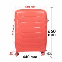 Troler voiaj Mare L, StowAway, Naimeed D5969, 4 roti duble 360 grade detasabile , PP, inchidere cifru, Rosu, 44x26x61cm Troler voiaj Mare L, StowAway, Naimeed D5969, 4 roti duble 360 grade detasabile , PP, inchidere cifru, Rosu, 44x26x61cm