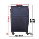 Troler voiaj Mare, Naimeed D5972, 4 roti duble 360 grade, material textil, inchidere cifru, Albastru, 46x31x73cm Troler voiaj Mare, Naimeed D5972, 4 roti duble 360 grade, material textil, inchidere cifru, Albastru, 46x31x73cm