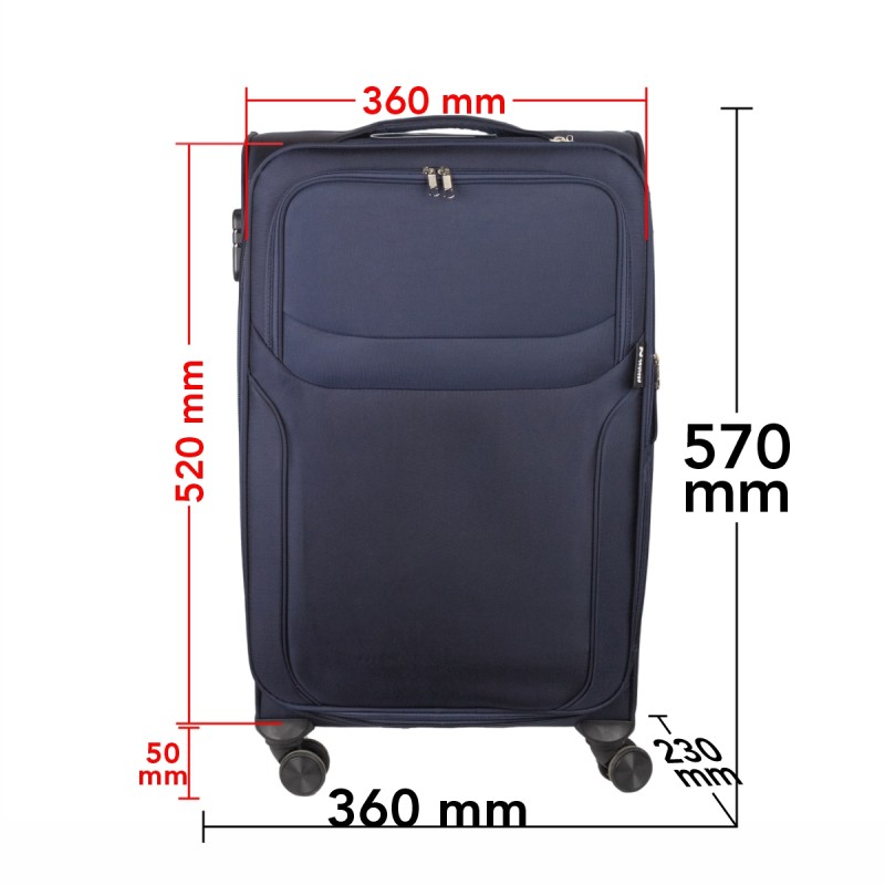 Troler voiaj Mare, Naimeed D5972, 4 roti duble 360 grade, material textil, inchidere cifru, Albastru, 46x31x73cm Troler voiaj Mare, Naimeed D5972, 4 roti duble 360 grade, material textil, inchidere cifru, Albastru, 46x31x73cm