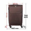 Troler voiaj Mare, Naimeed D5973, 4 roti duble 360 grade, material textil, inchidere cifru, Maro, 46x31x73cm Troler voiaj Mare, Naimeed D5973, 4 roti duble 360 grade, material textil, inchidere cifru, Maro, 46x31x73cm