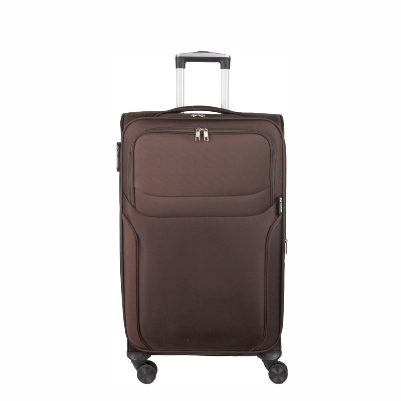Troler voiaj Mediu, Naimeed D5973, 4 roti duble 360 grade, material textil, inchidere cifru, Maro, 41x27x62cm Troler voiaj Mediu, Naimeed D5973, 4 roti duble 360 grade, material textil, inchidere cifru, Maro, 41x27x62cm