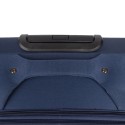 Troler voiaj Mediu, Naimeed D5976, 2 roti, material textil, inchidere cifru, Albastru, 40x28x63cm