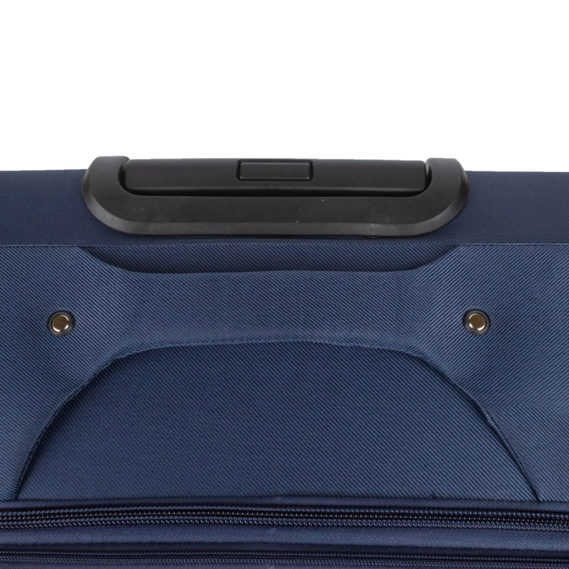 Troler voiaj Mediu, Naimeed D5976, 2 roti, material textil, inchidere cifru, Albastru, 40x28x63cm