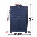 Troler voiaj Mare, Naimeed D5976, 2 roti, material textil, inchidere cifru, Albastru, 45x30x73cm Troler voiaj Mare, Naimeed D5976, 2 roti, material textil, inchidere cifru, Albastru, 45x30x73cm