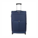 Troler voiaj Mediu, Naimeed D5976, 2 roti, material textil, inchidere cifru, Albastru, 40x28x63cm