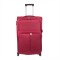 Troler voiaj Mare, Naimeed D5977, 2 roti, material textil, inchidere cifru, Rosu, 45x30x73cm